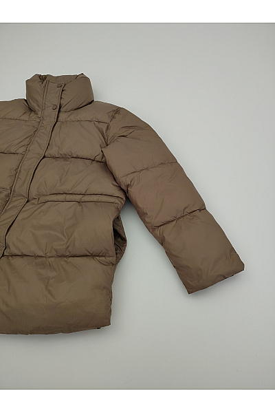 OPUS Dámská hnědá prošívaná zimní bunda puffer oversize | OPUS | obrázek 3