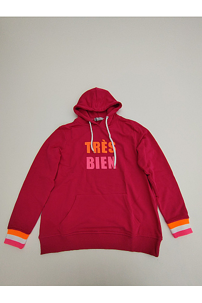 Zwillingsherz Dívčí růžová mikina s kapucí a nápisem Vel. L/XL | Zwillingsherz | obrázek 2