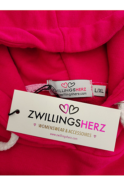 Zwillingsherz Dívčí růžová mikina s kapucí a nápisem Vel. L/XL | Zwillingsherz | obrázek 6