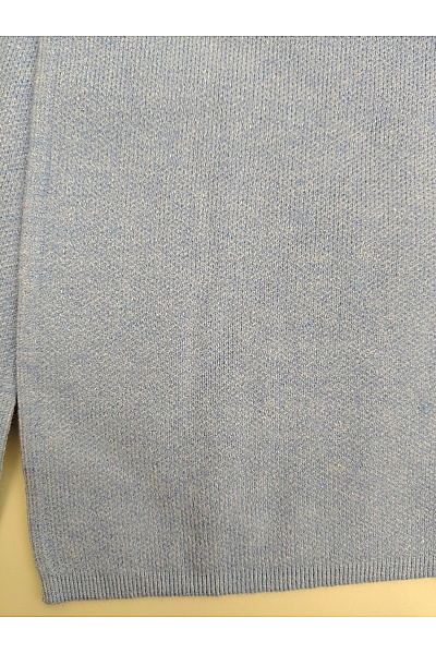 Zwillingsherz Modrý pletený kardigan s kapucí a kapsami Velikost L-XL | Zwillingsherz | obrázek 3