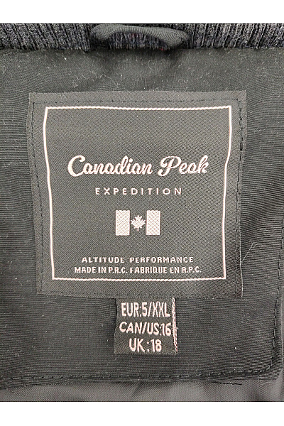 Canadian-peak Černá prošívaná zimní dlouhá bunda s kapucí Velikost EU 5/XXL | canadian-peak | obrázek 6
