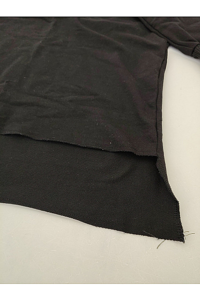 MILANO Dámská černá bavlněná mikina oversized bez potisku Velikost XL | MILANO | obrázek 3
