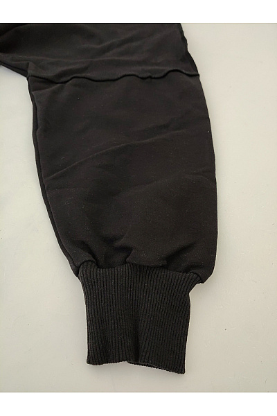MILANO Dámská černá bavlněná mikina oversized bez potisku Velikost XL | MILANO | obrázek 4