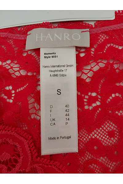 HANRO Červené krajkové kalhotky brazilky | HANRO | obrázek 6