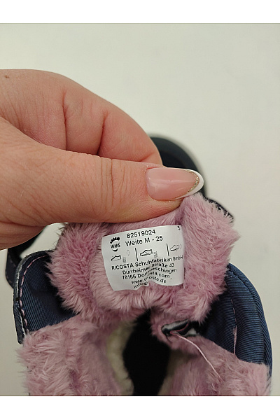 Dívčí modré zimní kotníkové sněhule na suchý zip Vel. EU 25 | Unimoda | obrázek 7
