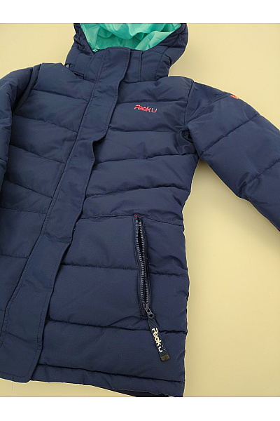 PEAK Dívčí modrá prošívaná outdoorová bunda Vel. EU 12 / 152 | PEAK | obrázek 4