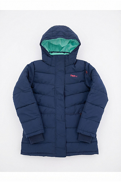 PEAK Dívčí Modrá Prošívaná Outdoorová Bunda Vel. EU 12 / 152