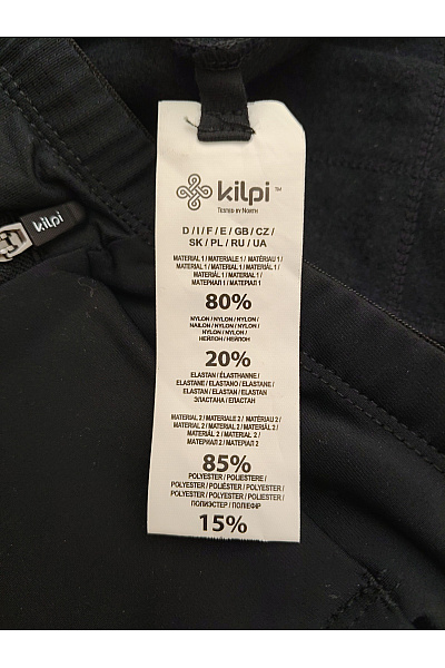 Kilpi Černá pánská sportovní funkční mikina na zip s dlouhým rukávem Vel. XXL | kilpi | obrázek 5