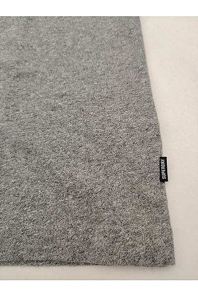 SUPERDRY Pánské šedé bavlněné tričko s krátkým rukávem a kulatým výstřihem basic Velikost XL | SUPERDRY | obrázek 3