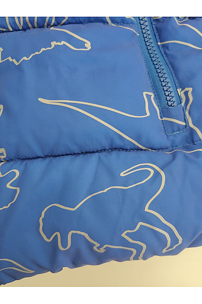 TOPO BY KIDS PARK Modrá chlapecká zimní bunda s dinosaury Velikost EU 128 | TOPO BY KIDS PARK | obrázek 3