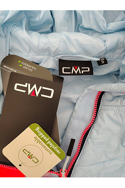 CMP Modrá sportovní prošívaná zateplená bunda s kapucí Velikost S | CMP | obrázek 6