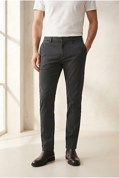 Hugo Boss Pánské Bavlněné Chinos Kalhoty Modré Vel. US W34 L32
