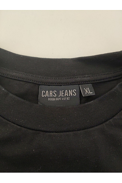 Cars Jeans Černé bavlněné pánské tričko s krátkým rukávem a nápisem Velikost XL | Cars Jeans | obrázek 5