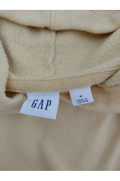 Gap Béžová bavlněná crop mikina s kapucí a výšivkou Velikost US M | Gap | obrázek 6