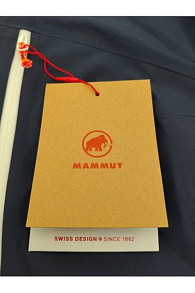 MAMMUT Modrá pánská outdoorová bunda s kapucí na hory Velikost EU L | MAMMUT | obrázek 7