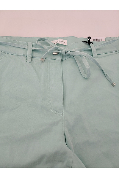 GERRY WEBER Zelené bavlněné chino kalhoty s kapsami na zavazování Vel. EU 40R | GERRY WEBER | obrázek 5