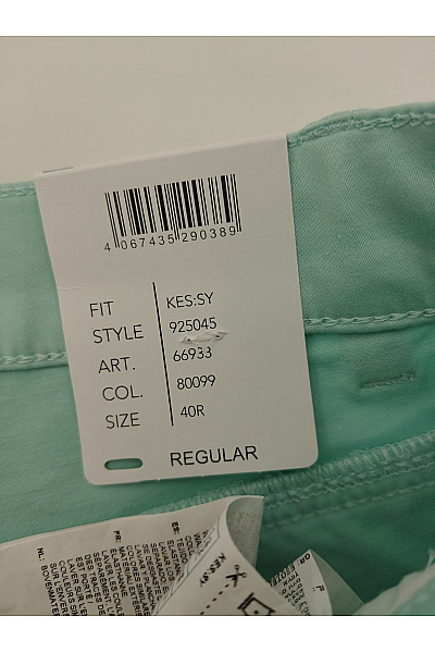 GERRY WEBER Zelené bavlněné chino kalhoty s kapsami na zavazování Vel. EU 40R | GERRY WEBER | obrázek 7