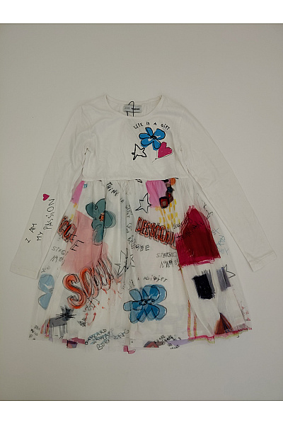 DESIGUAL Dívčí šaty s potiskem a tylovou sukní Vel. 11/12 | DESIGUAL | obrázek 2