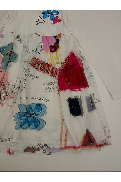 DESIGUAL Dívčí šaty s potiskem a tylovou sukní Vel. 11/12 | DESIGUAL | obrázek 4