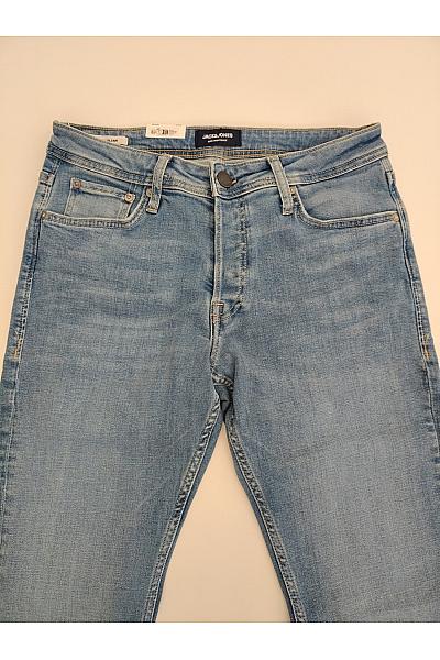 JACK & JONES Pánské modré bavlněné džíny slim fit Velikost EU 30/32 | JACK & JONES | obrázek 4