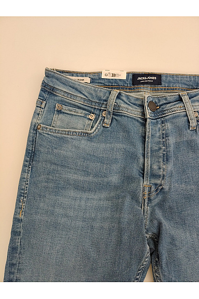 JACK & JONES Pánské modré bavlněné džíny slim fit Velikost EU 30/32 | JACK & JONES | obrázek 5