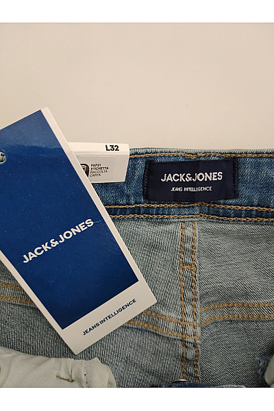 JACK & JONES Pánské modré bavlněné džíny slim fit Velikost EU 30/32 | JACK & JONES | obrázek 9