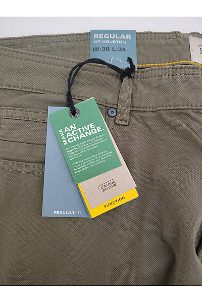 Camel active Pánské bavlněné chinos kalhoty khaki rovné Vel. 38/34 | camel active | obrázek 5
