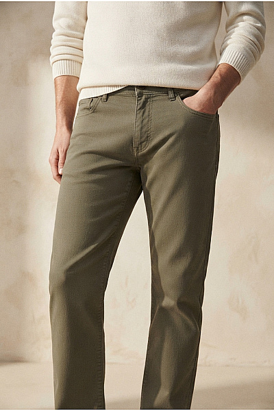 Camel Active Pánské Bavlněné Chinos Kalhoty Khaki Rovné Vel. 38/34