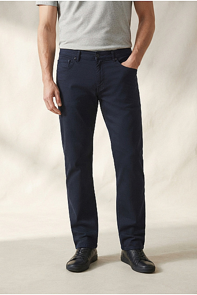 Camel Active Pánské Modré Bavlněné Chinos Kalhoty