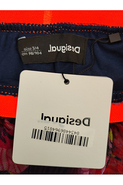 DESIGUAL Dívčí barevná květovaná tylová sukně s neonovým pasem Velikost EU 98/104 | DESIGUAL | obrázek 8