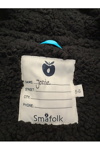 Smafolk Dětská modrá zimní kombinéza s motivem jablek Vel. 5-6 | Smafolk | obrázek 7