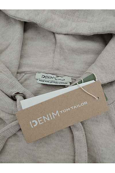 TOM TAILOR Béžová dámská mikina s kapucí a raglánovým rukávem basic Vel. US XL | TOM TAILOR | obrázek 8