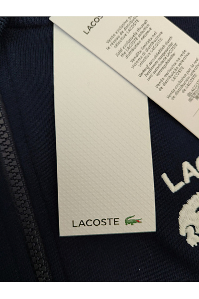 LACOSTE Pánská bavlněná mikina na zip s kapucí a výšivkou Velikost XL | LACOSTE | obrázek 6