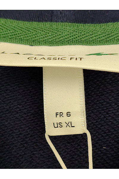 LACOSTE Pánská bavlněná mikina na zip s kapucí a výšivkou Velikost XL | LACOSTE | obrázek 7