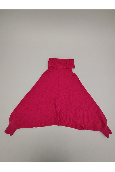 APRICOT Růžové dámské pončo s rolákem oversized Vel. EU L | APRICOT | obrázek 3