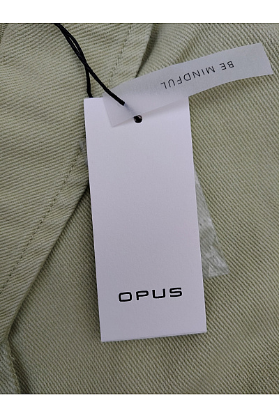 OPUS Dámská bavlněná košilová bunda khaki oversize Vel. EU 40 | OPUS | obrázek 6