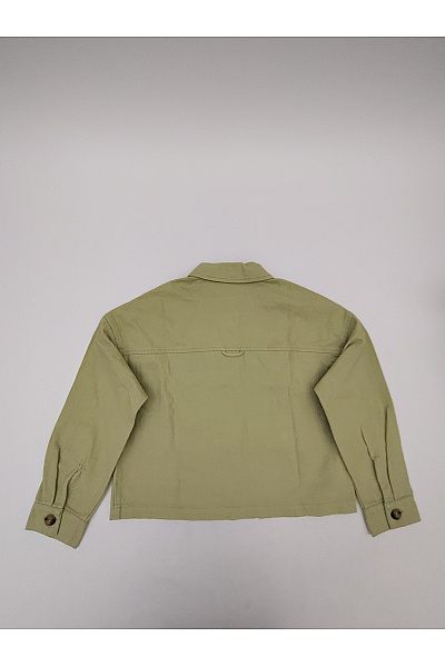 OPUS Dámská bavlněná košilová bunda khaki oversize Vel. EU 40 | OPUS | obrázek 8