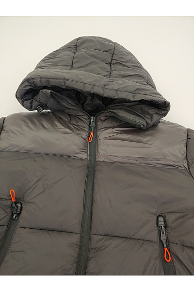 Geographical Norway Černá prošívaná zimní bunda s kapucí a zipem Vel. Large | Geographical Norway | obrázek 4