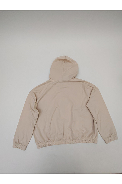 OPUS Béžová bavlněná mikina s kapucí na zip oversized Vel. EU 38 | OPUS | obrázek 9