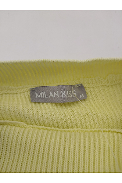 MILANO Dámský žlutý pletený pulovr s balonovými rukávy Vel. M | MILANO | obrázek 4
