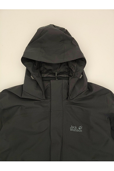 Jack Wolfskin Černá pánská outdoorová bunda s kapucí Vel. L | Jack Wolfskin | obrázek 5