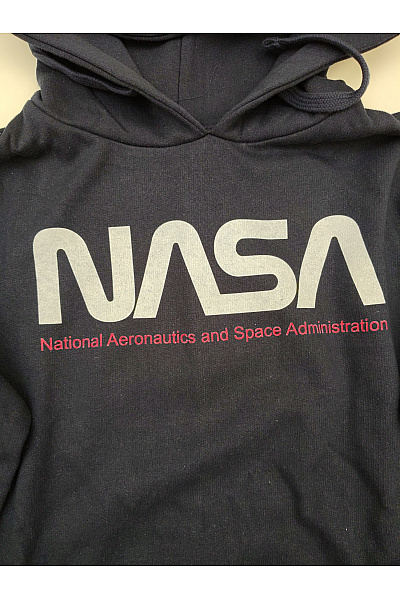 NASA Pánská černá bavlněná mikina s kapucí a potiskem Vel. S | NASA | obrázek 4