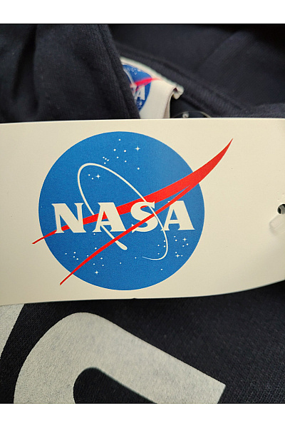 NASA Pánská černá bavlněná mikina s kapucí a potiskem Vel. S | NASA | obrázek 6