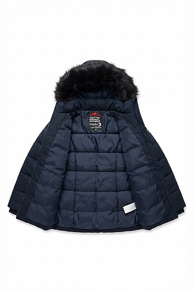 Geographical Norway Dívčí Zimní Bunda S Kapucí A Kožíškem Velikost US 8Y