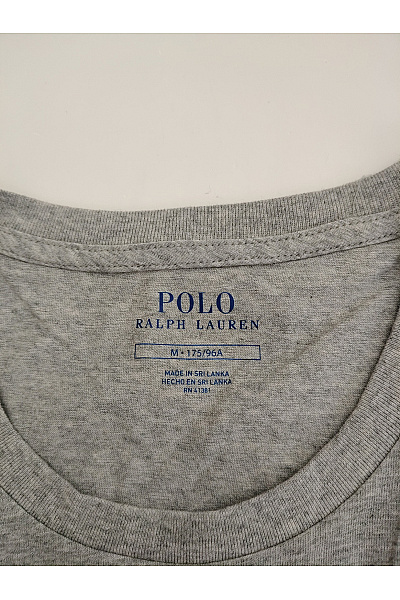 Ralph Lauren Pánské šedé bavlněné tričko s dlouhým rukávem basic Velikost M | Ralph Lauren | obrázek 5