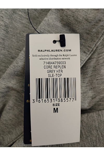 Ralph Lauren Pánské šedé bavlněné tričko s dlouhým rukávem basic Velikost M | Ralph Lauren | obrázek 6