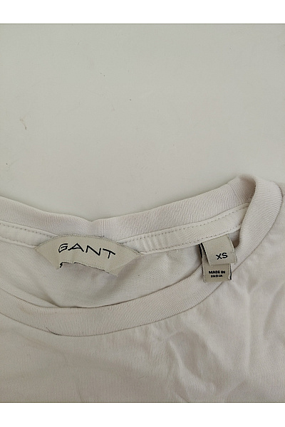 GANT Bílé bavlněné dámské tričko s krátkým rukávem a výšivkou Vel. XS | GANT | obrázek 5