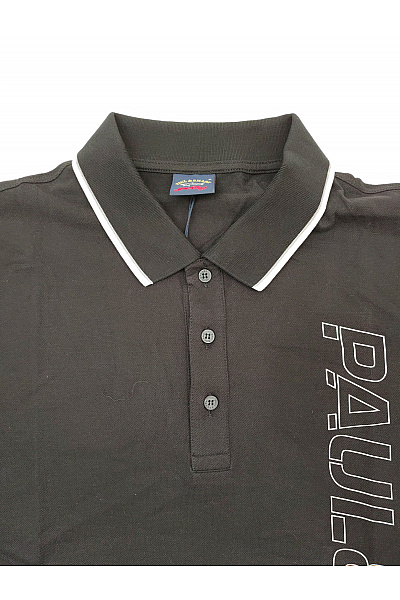 Paul&shark Černé bavlněné polo tričko s krátkým rukávem a nápisem Vel. EU XL | paul&shark | obrázek 5