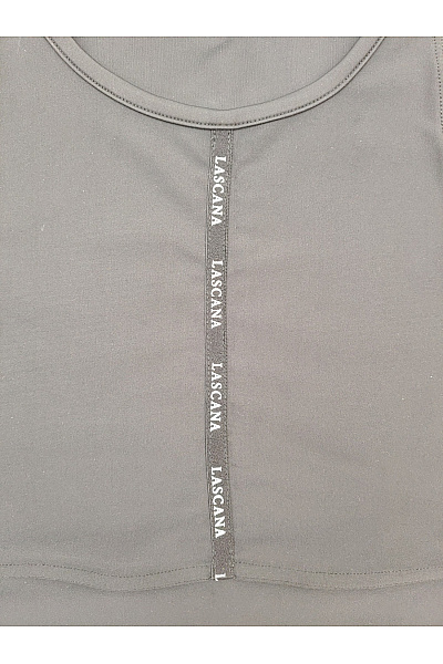 Lasca Černé sportovní tílko crop top s nápisem Velikost L | Lasca | obrázek 4