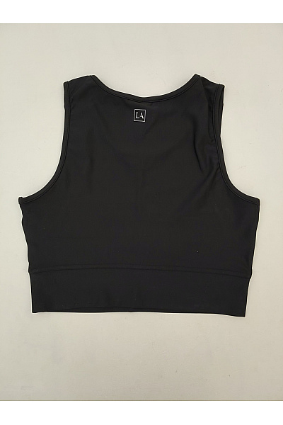 Lasca Černé sportovní tílko crop top s nápisem Velikost L | Lasca | obrázek 6